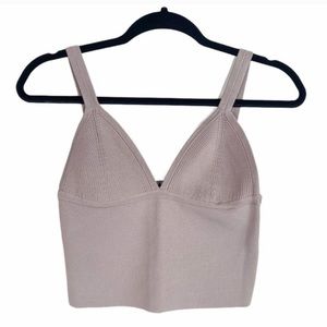 ✨NEW✨ ZARA Taupe Knit Crop Tank (S)